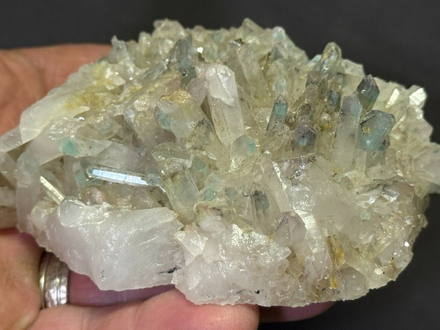 SEE VIDEO: RARE AJOITE INCLUDED QUARTZ CLUSTER, MESSINA MINE ,SOUTH AFRICA