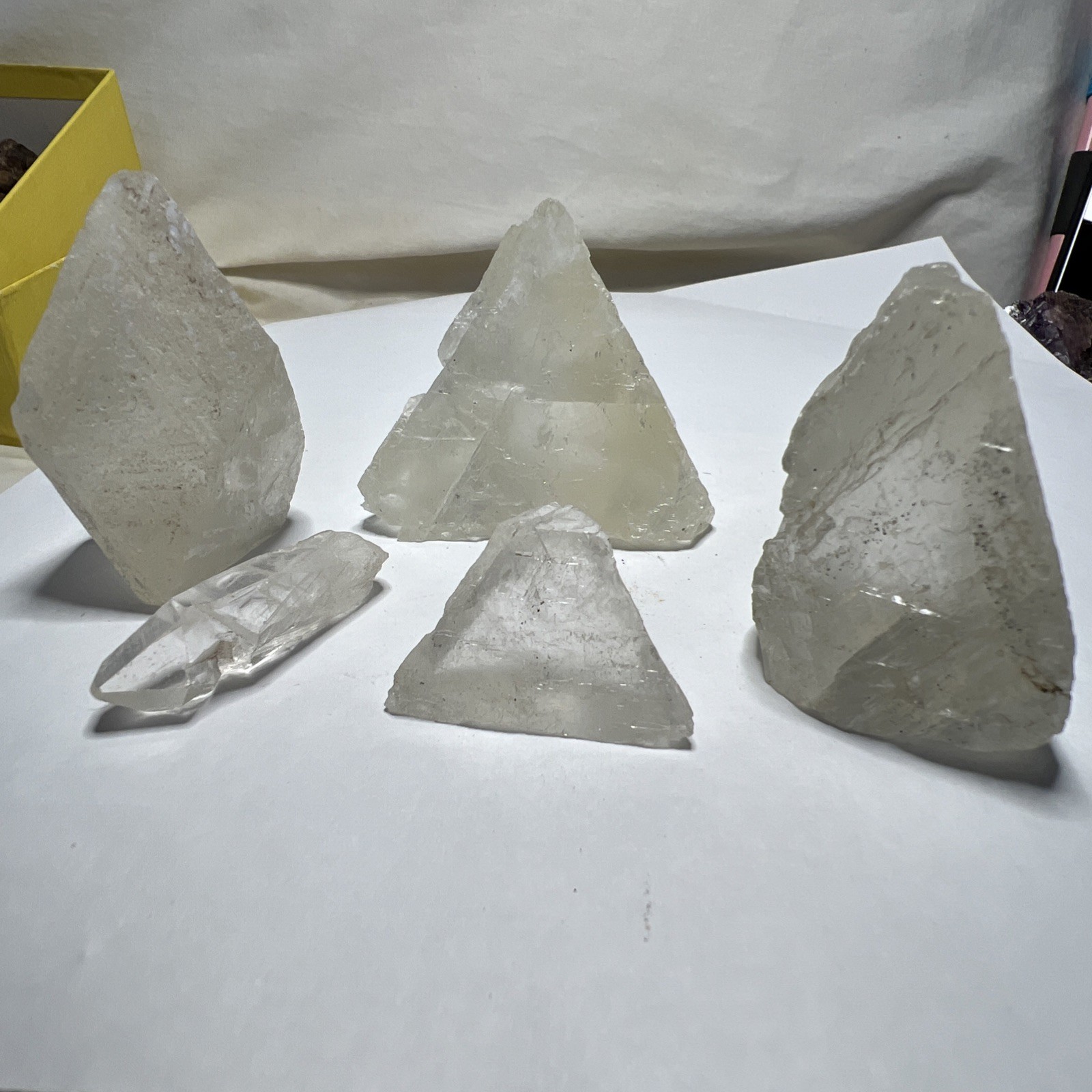 5 Pieces Clear Quartz Natural Gemstone Crystals