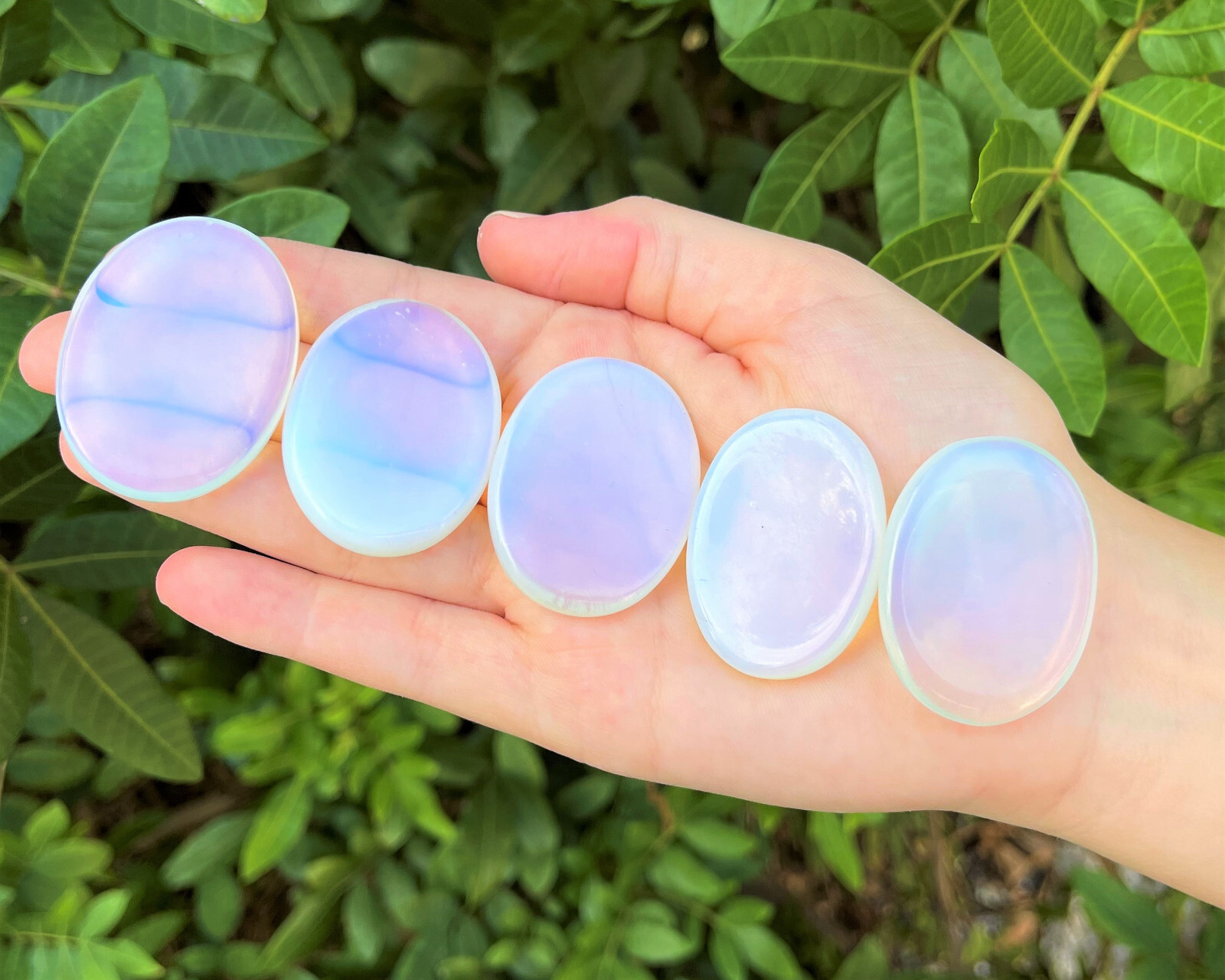 Opalite Worry Stone (Opalite Palm Stone, Smooth Polished Opalite Pocket Stone)