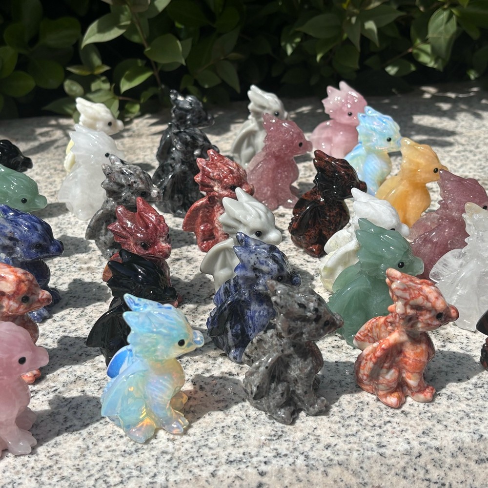 Natural Quartz Crystal Dragon Skull Carved Crystal Skull Reiki Gift Wholesale