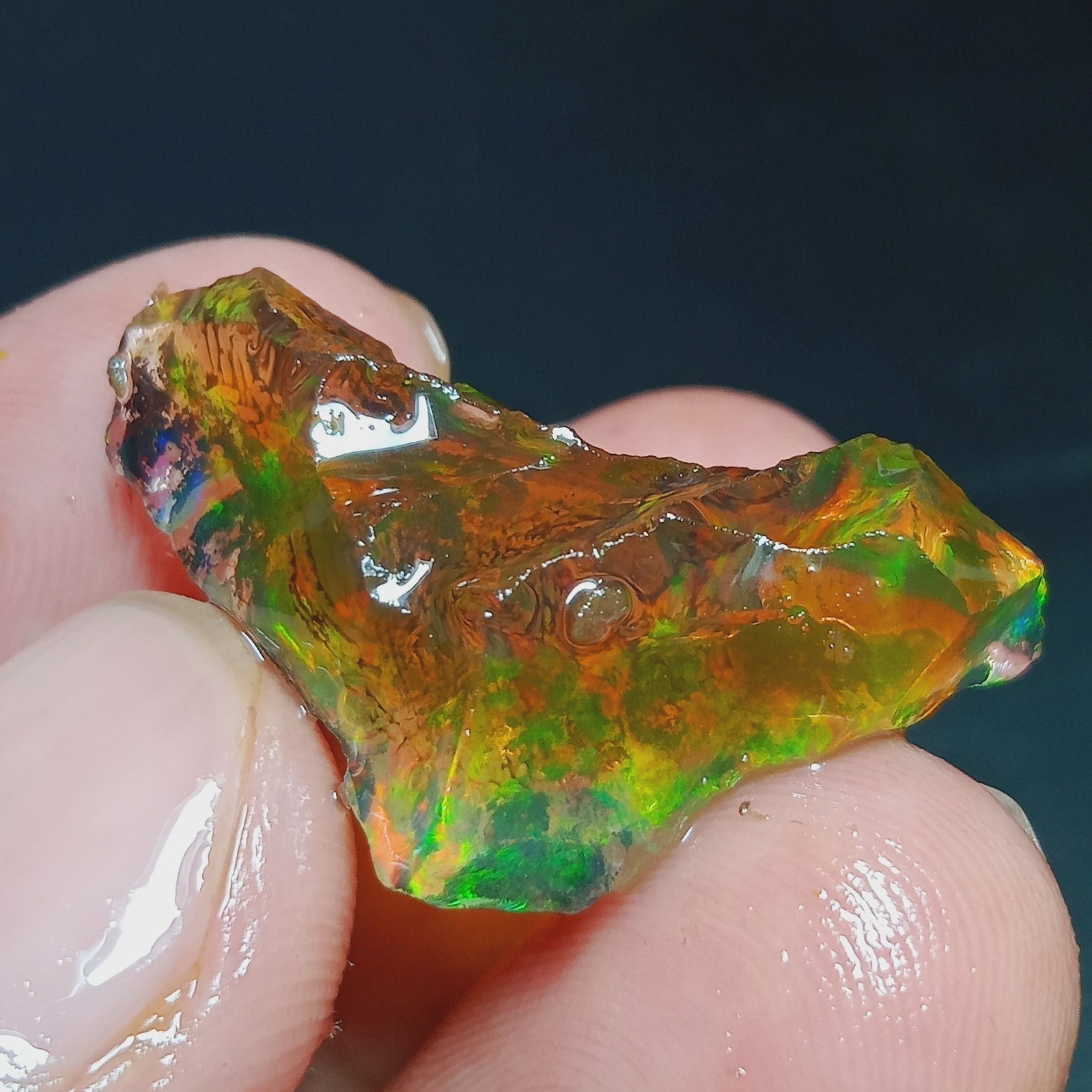 16.50 Ct Natural Ethiopian Welo Crystal Fire Opal Rough 29x15x10mm