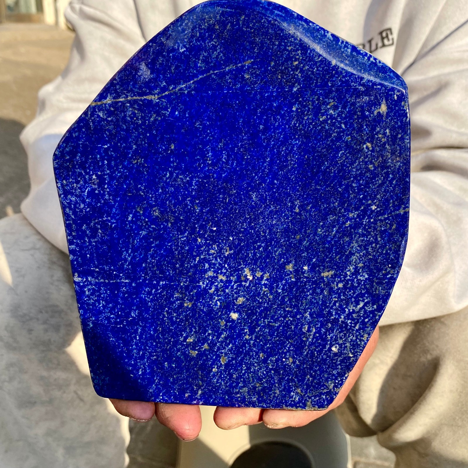 4.1LB Natural Stone Lapis Lazuli Freeform Polished Crystal Mineral Specimen