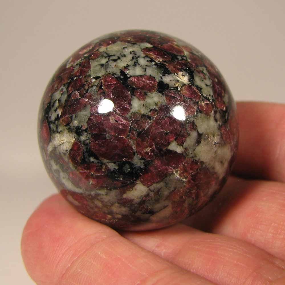 40mm EUDIALYTE Sphere Ball w/ Stand – Kola Peninsula, Russia