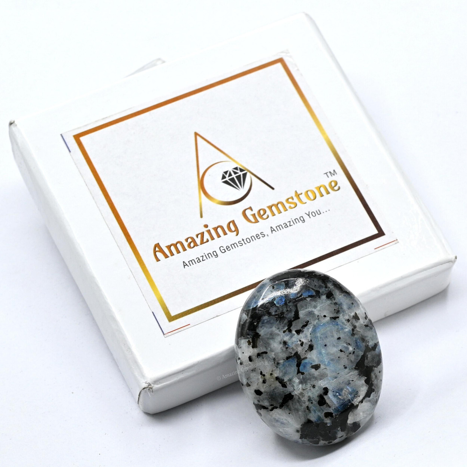 Rainbow Moonstone Crystal Palm Stone