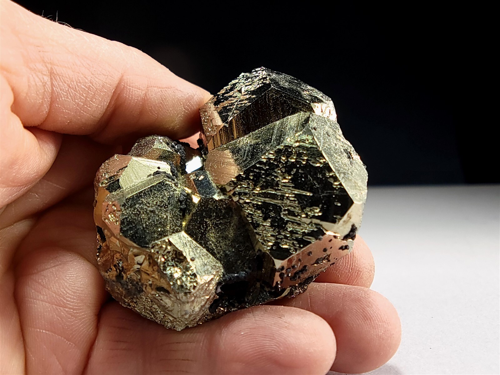 Brilliant Peruvian Golden Pyrite Crystal Cluster #9