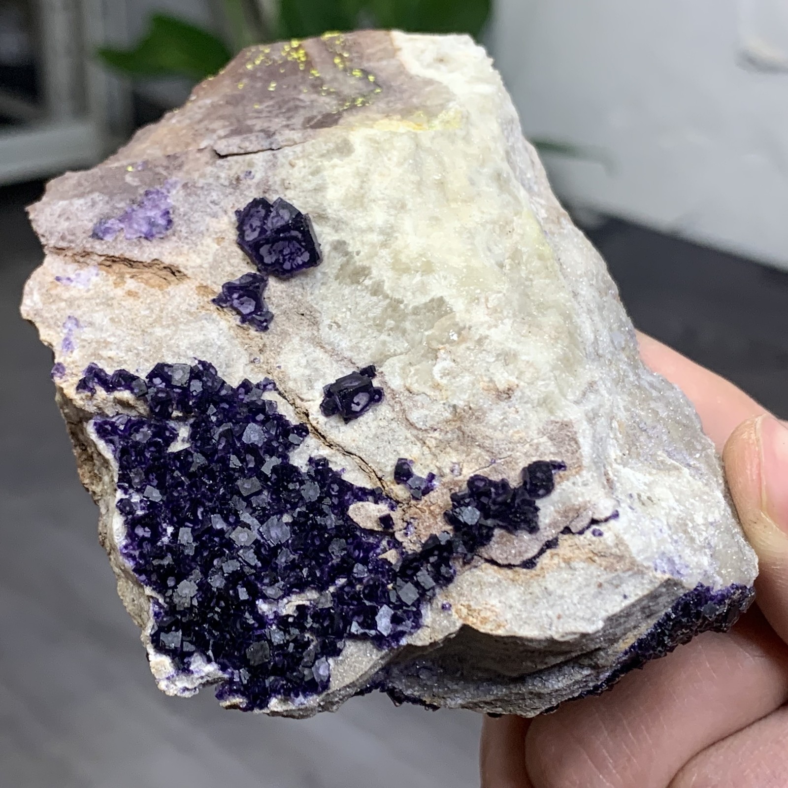 248G Rare transparent purple cubic fluorite mineral crystal sample/China