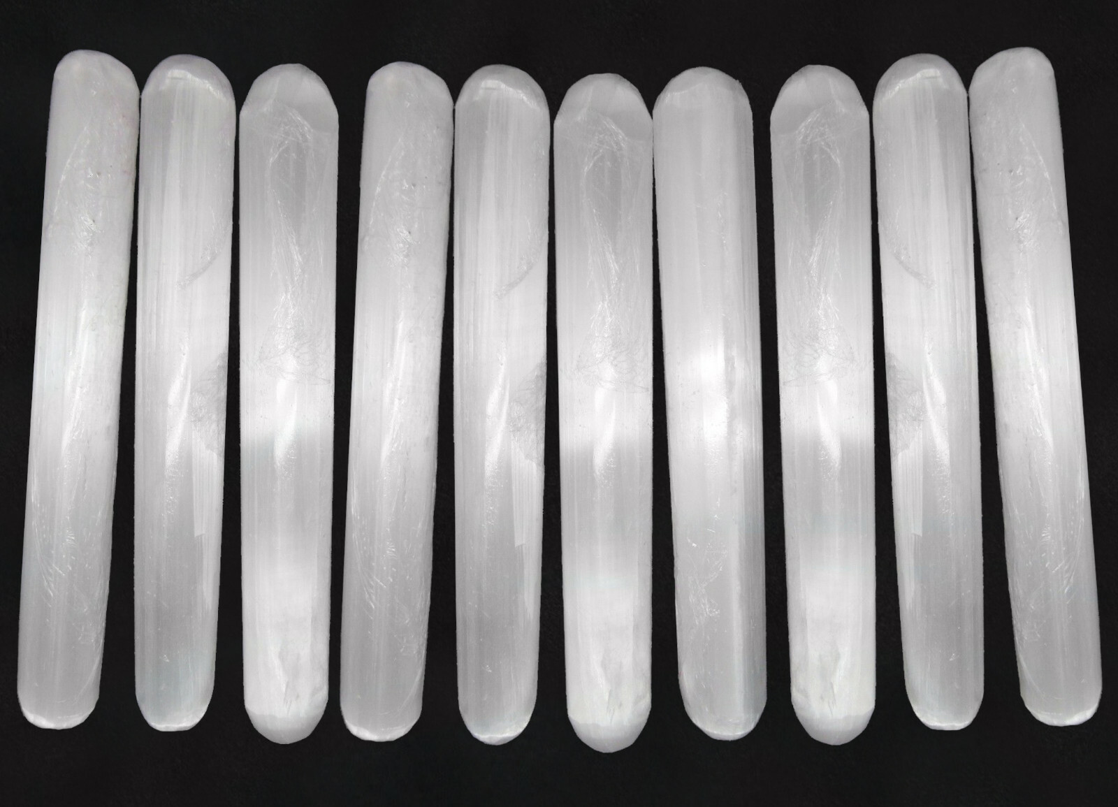 Natural Selenite Crystal Massage Wand ” Smooth Polished Heal LOT of 5 BULK Whole