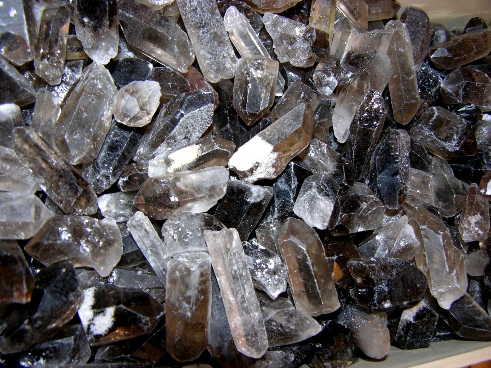 Smoky Quartz crystal natural terminated 1-3 inch 1/2 pound 6 + points Brazil