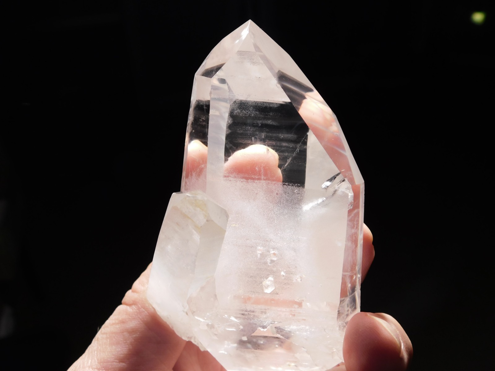 Larger! Translucent LEMURIAN Quartz Crystal TWIN From Brazil 335gr