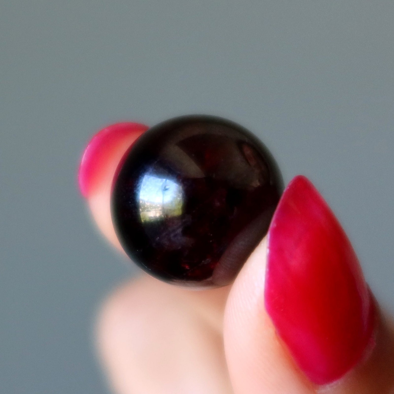Garnet Sphere Deep Red Wine Mini Marble Crystal Ball Untreated Portable 16mm