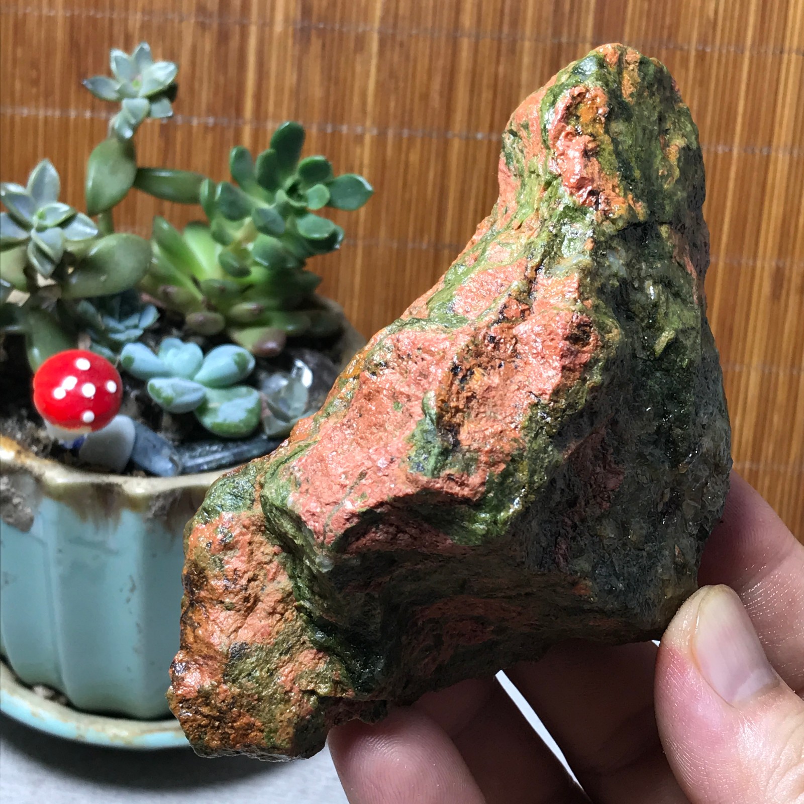 228g Natural Unakite Crystal gemstone Rough Mineral Specimen healing A6354