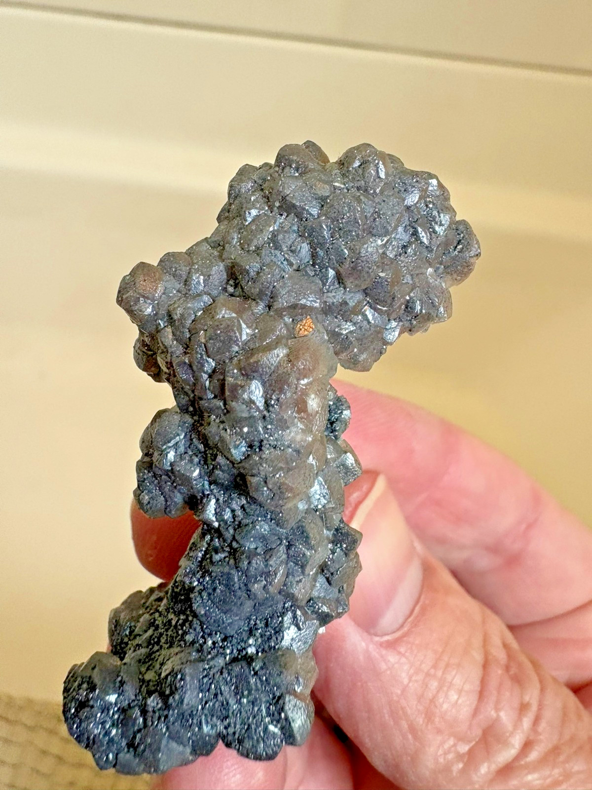 Smithsonite, with Tennantite/Chalcocite(?), Tsumeb, Namibia