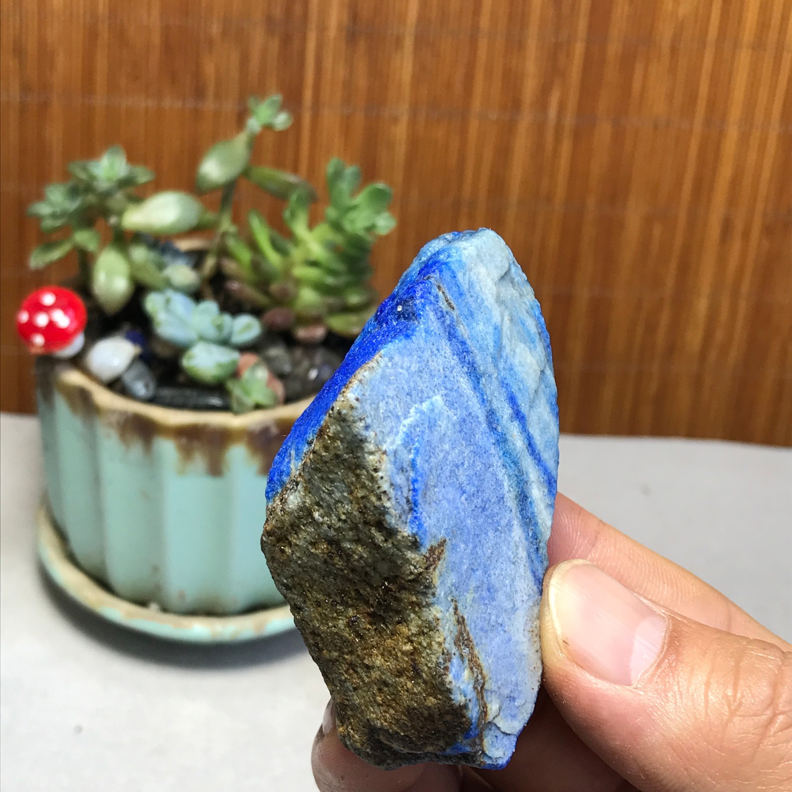 91g Natural lapis lazuli Crystal gemstone Rough Mineral Specimen healing A5698