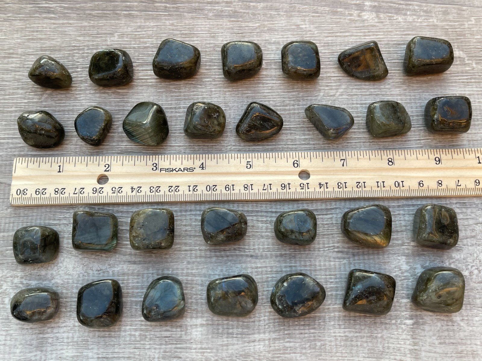 Labradorite Tumbled Stones, 0.75-1 Inch Tumbled Labradorite Stones,Wholesale Lot