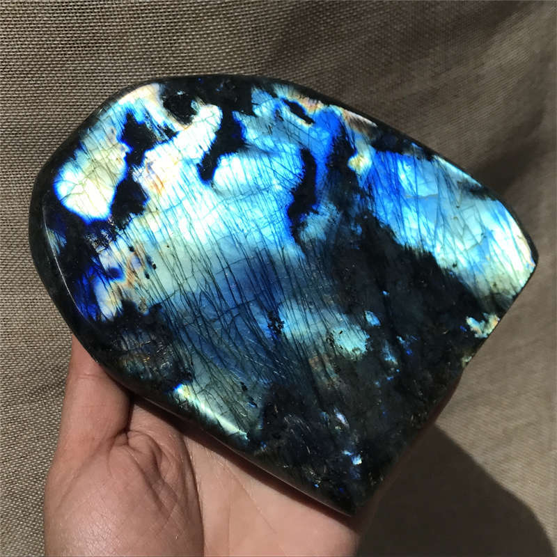 1.52kg Natural Labradorite Quartz Crystal Spectrolite Mineral Reiki healing