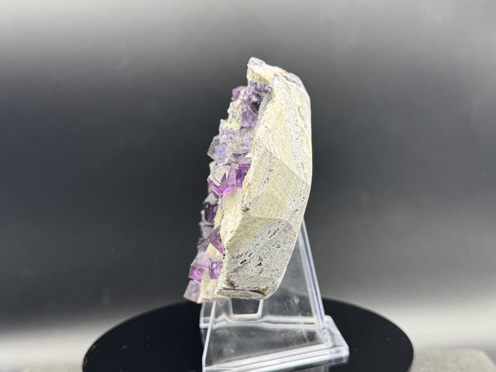 Simply Incredible!! INSANE zoned cubic purple fluorite-FLUORESCENT! Anhui, China