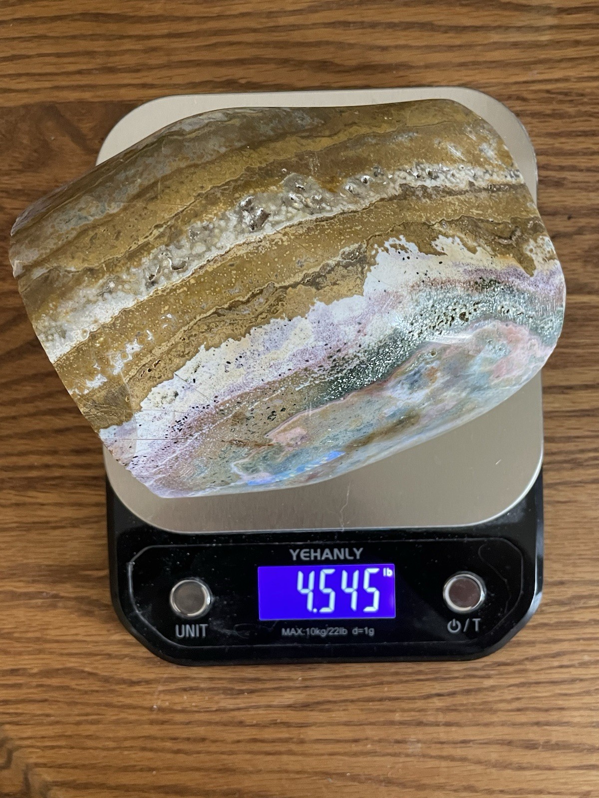 Hand Carved and Polished OCEAN JASPER crystal – 2062g, 4.545 – large sculpture