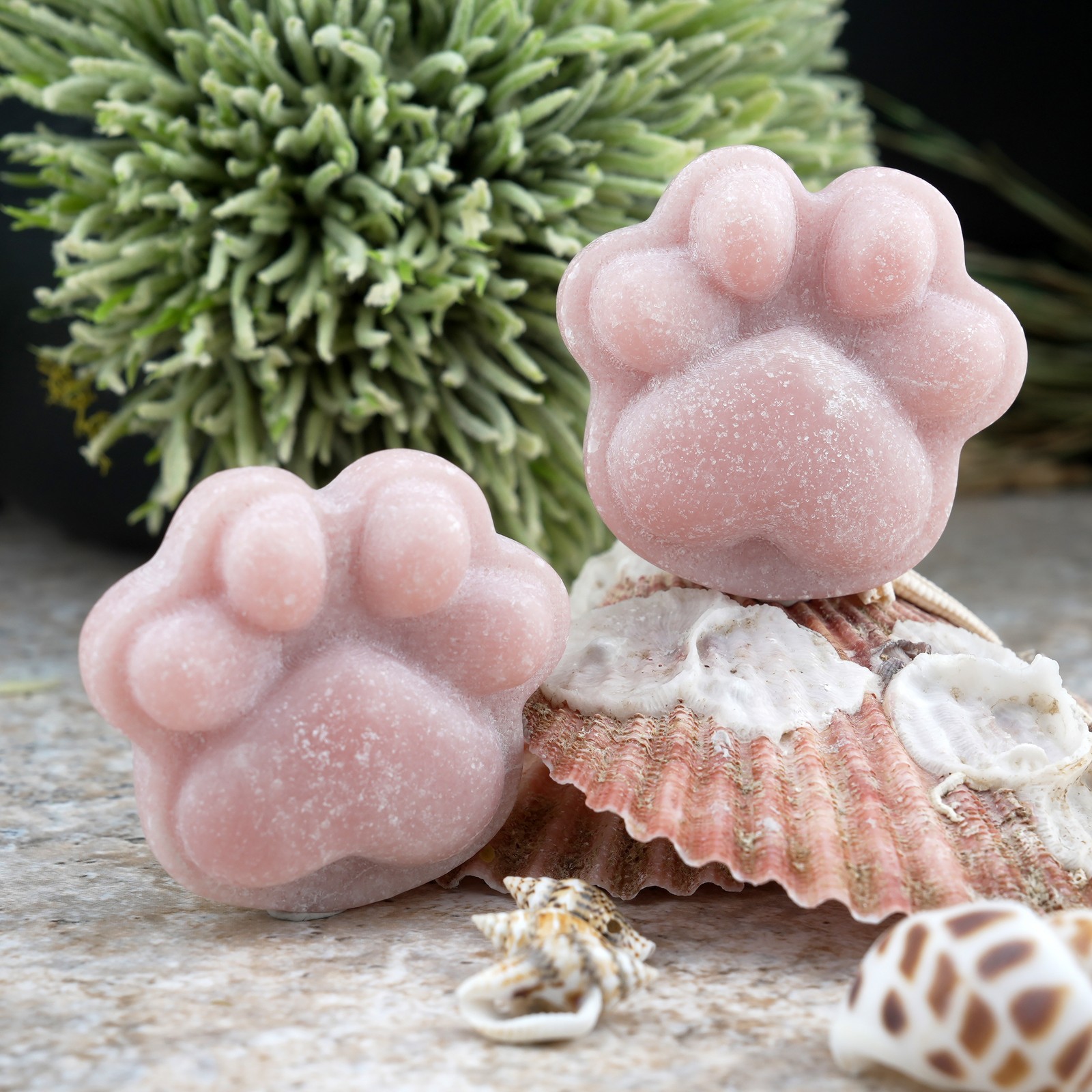 Pink Opal Crystal Paw Carving Stone Pink Protection Trinket Cat Dog Lover Gift