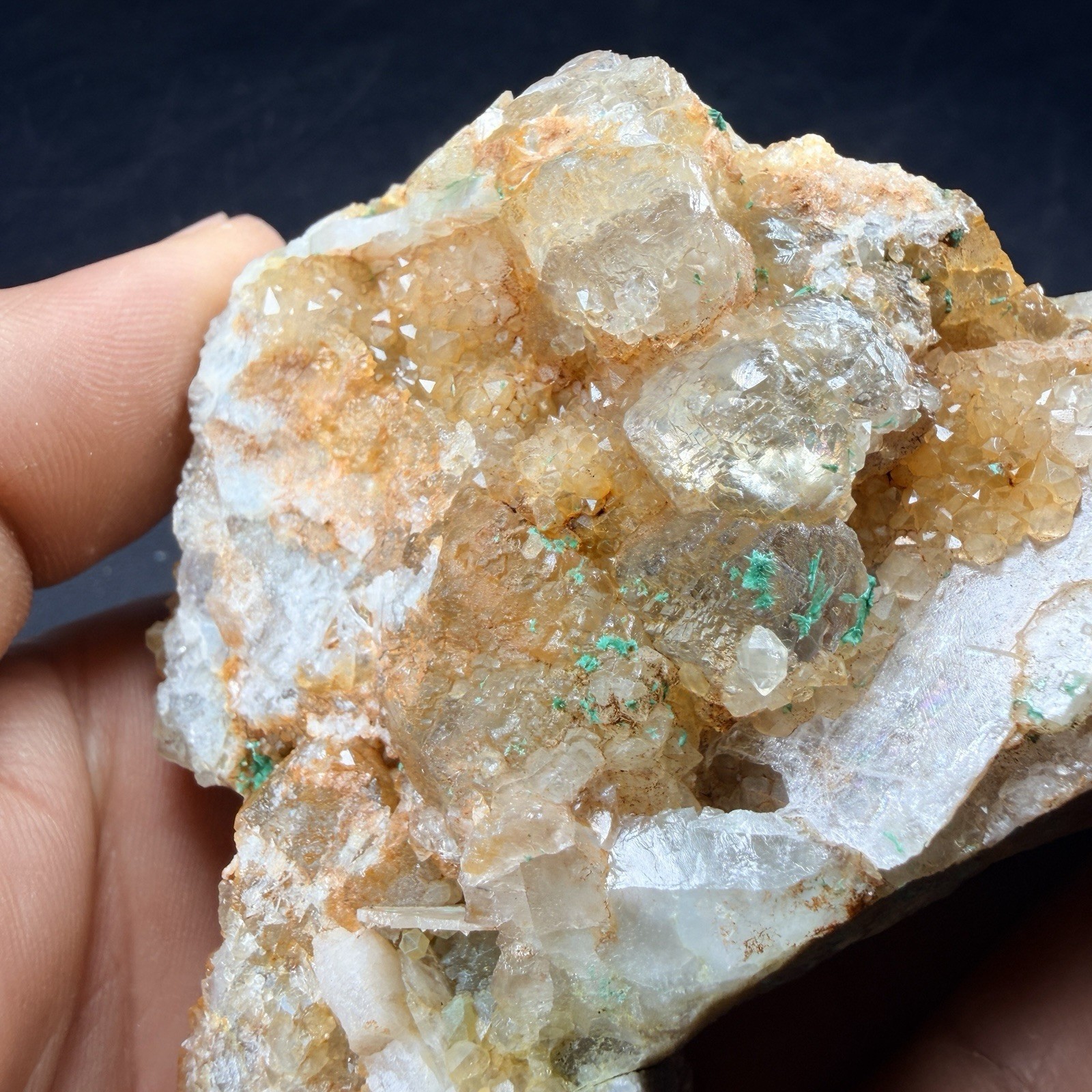 Fluorite Crystal Cluster Brochantite Quartz Crystals / New Mexico *VIDEO*