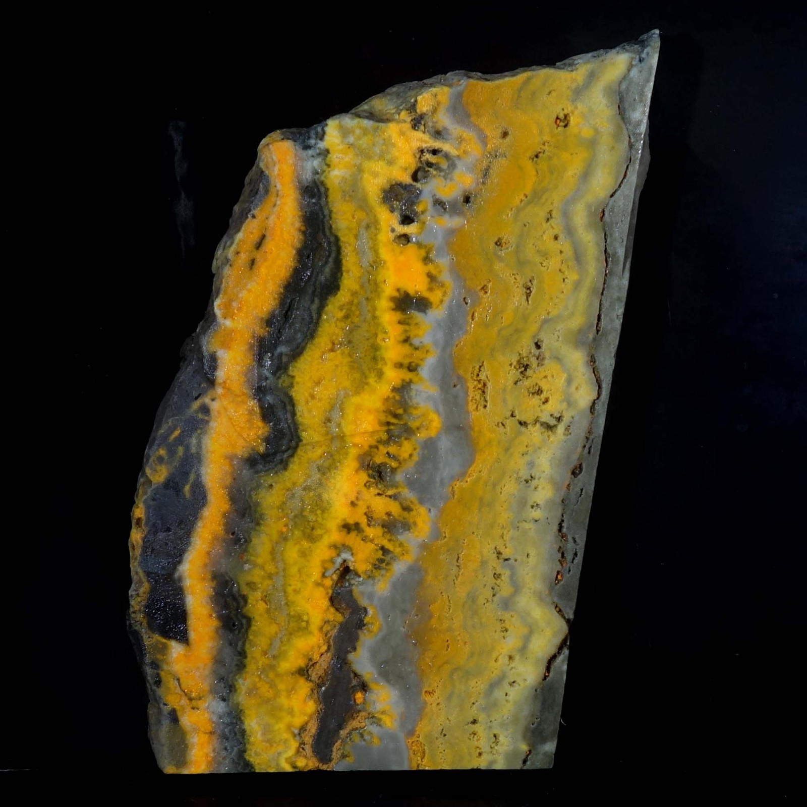 Bumblebee Jasper From Indonesia Rough Slab For Lapidary Cabbing 465.20 Cts Gems