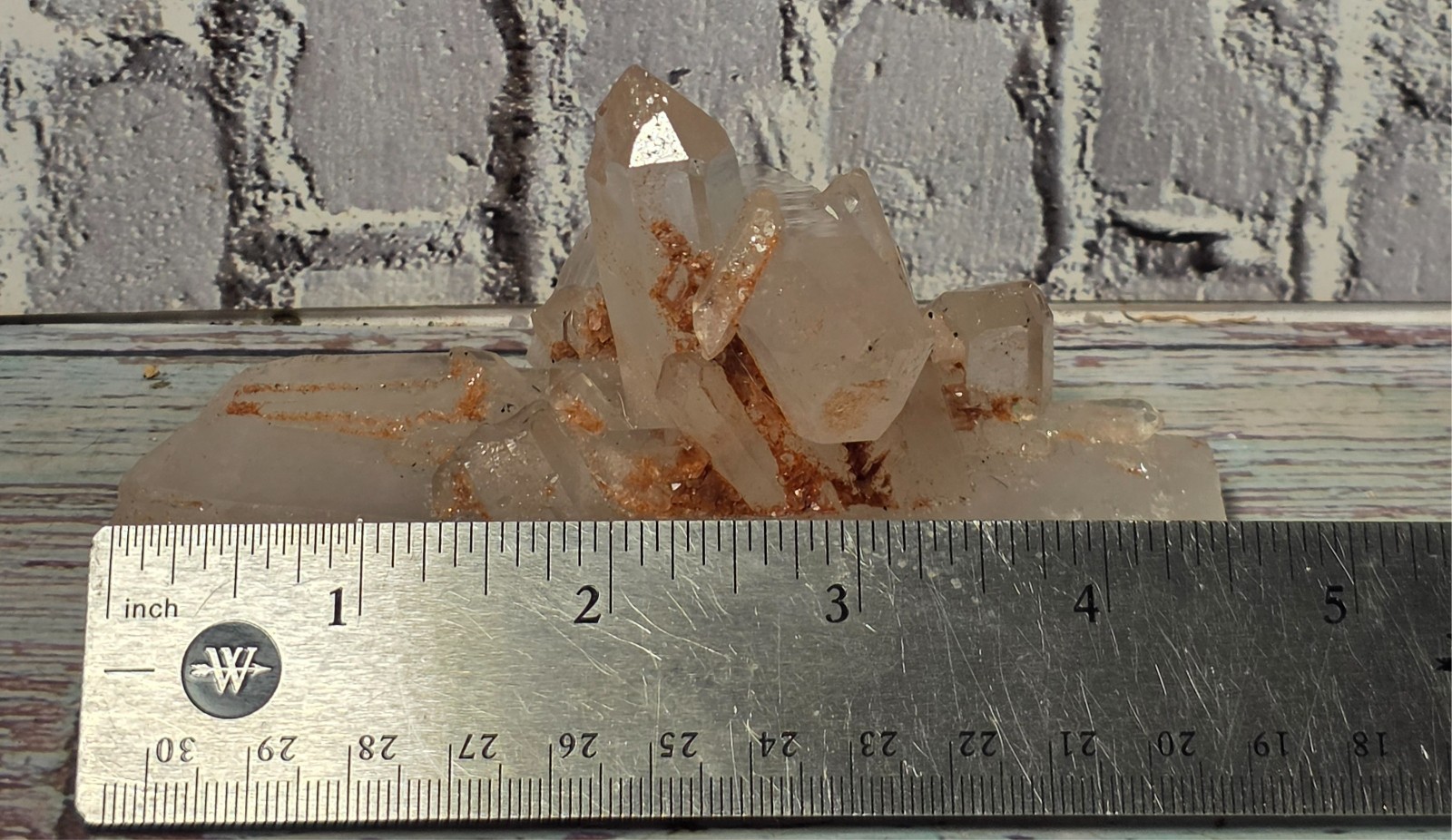 3 Piece Natural Quartz Crystal Specimen Lot Rutile Included Quartz Cluster