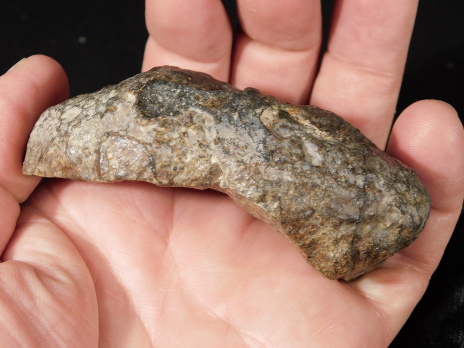 Larger N.W.A 869 Stony METEORITE with Dark Fusion Crust 197gr