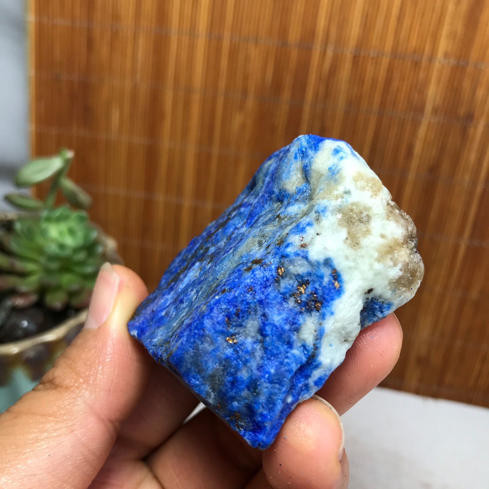 90g Natural lapis lazuli Crystal gemstone Rough Mineral Specimen healing A5475