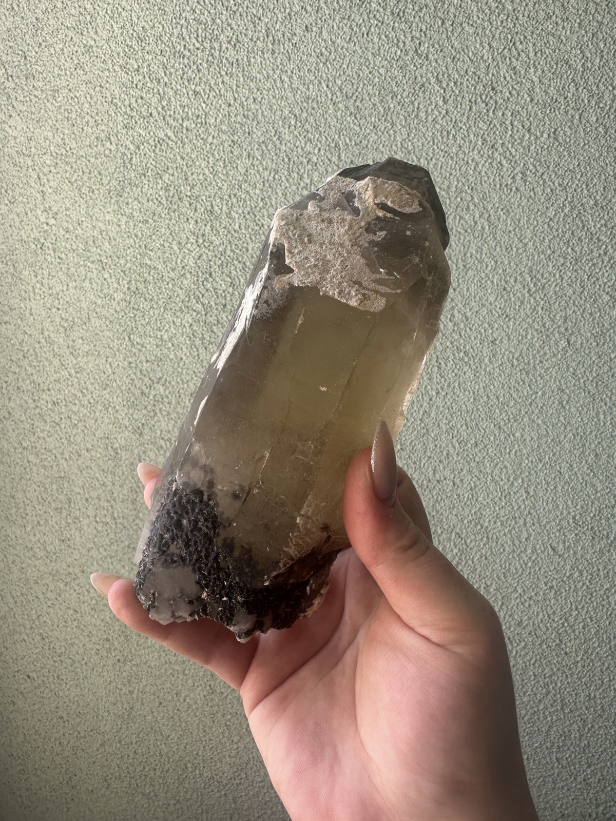 Citrine Lepidolite Natural Point Crystal