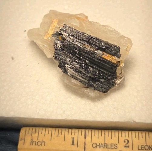 Black Tourmaline In Quartz Matrix Natural 2.25×1.4x.9 Inches Phenomenal