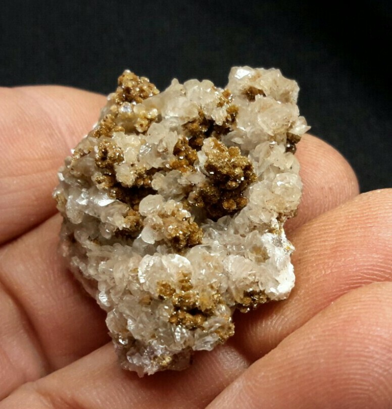 36mm DESCLOIZITE with CALCITE from Santa Eulalia, Chihuahua, Mexico