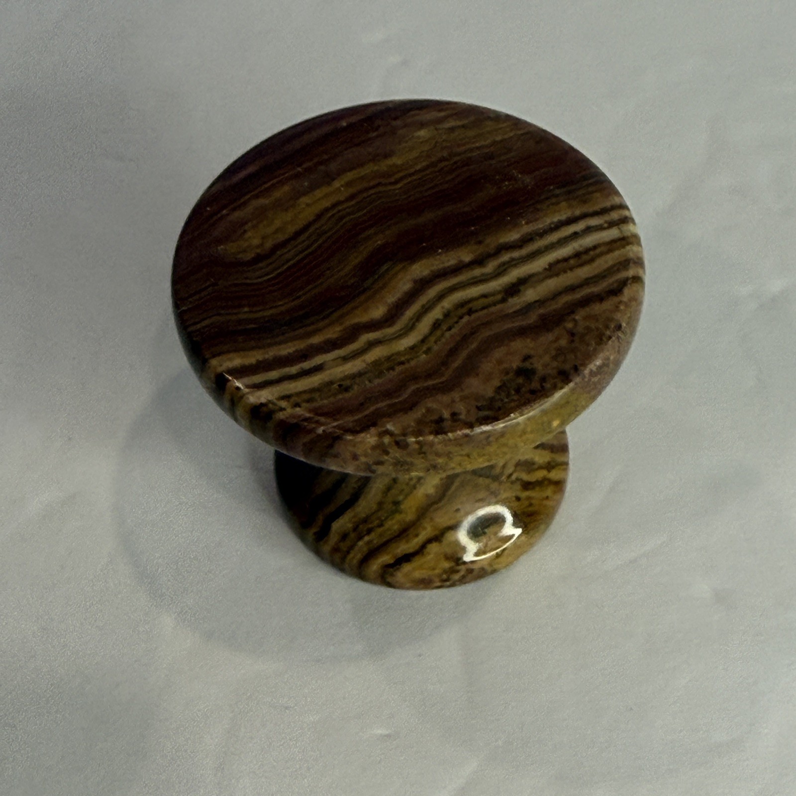 Collector-Grade Banded 🤎 Brown Onyx Sphere on Pedestal • 631g Natural Stone