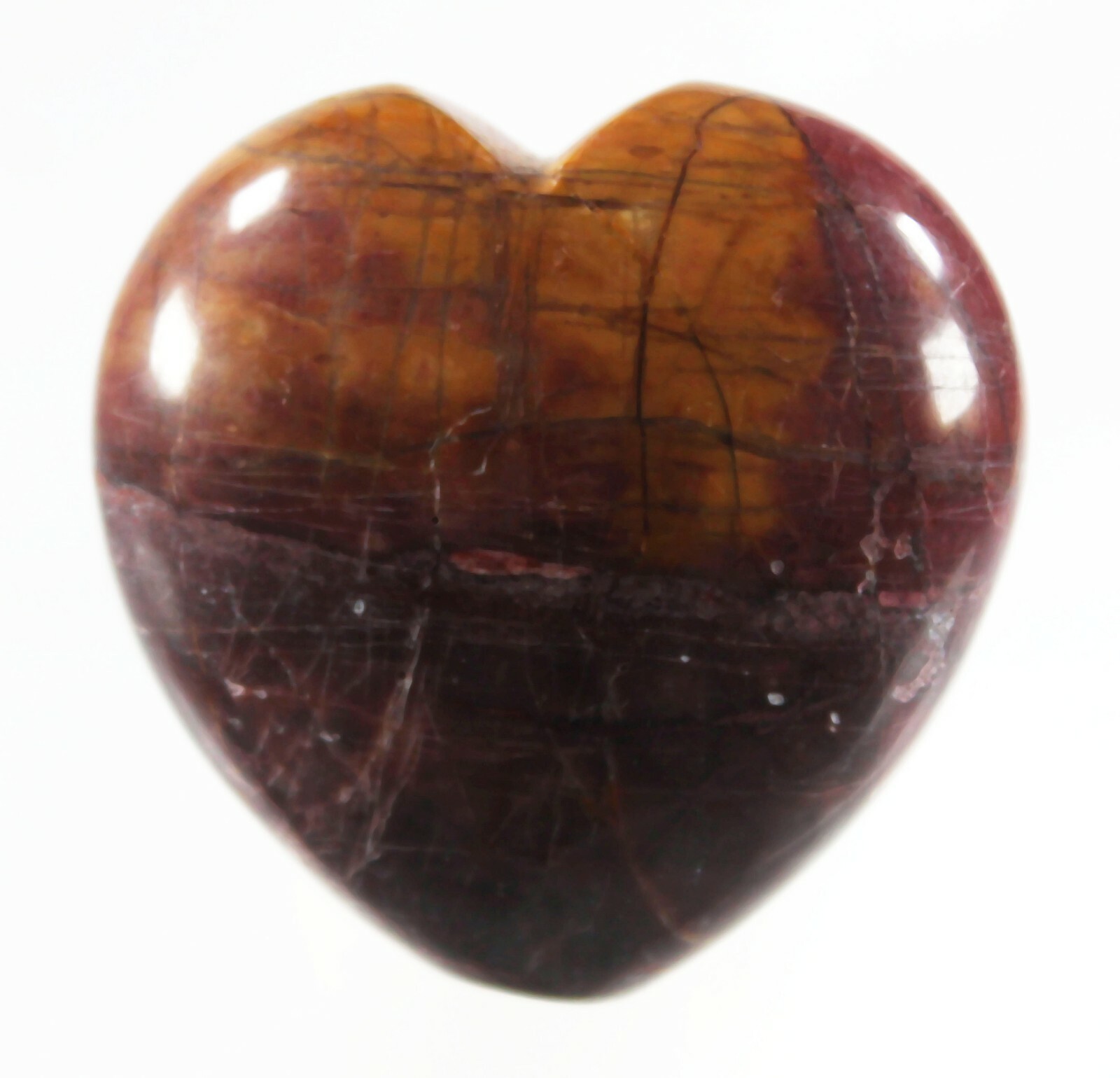 Cherry Creek Jasper 36x36mm / 34g Puff Heart Gift Idea Red Creek Jasper (112)