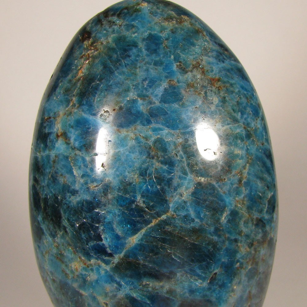 4.1″ Blue APATITE Polished Crystal Freeform Standup – Madagascar – 1.5 lbs.