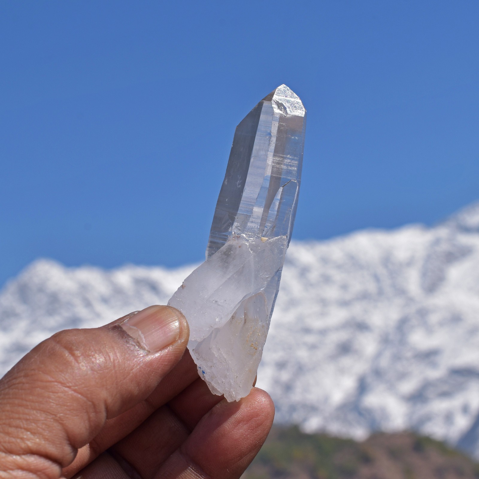 HIMALAYAN GLACIER TEMPLE DOW MANIFESTATION QUARTZ LEMURIAN SEED CLEAR CRYSTAL.