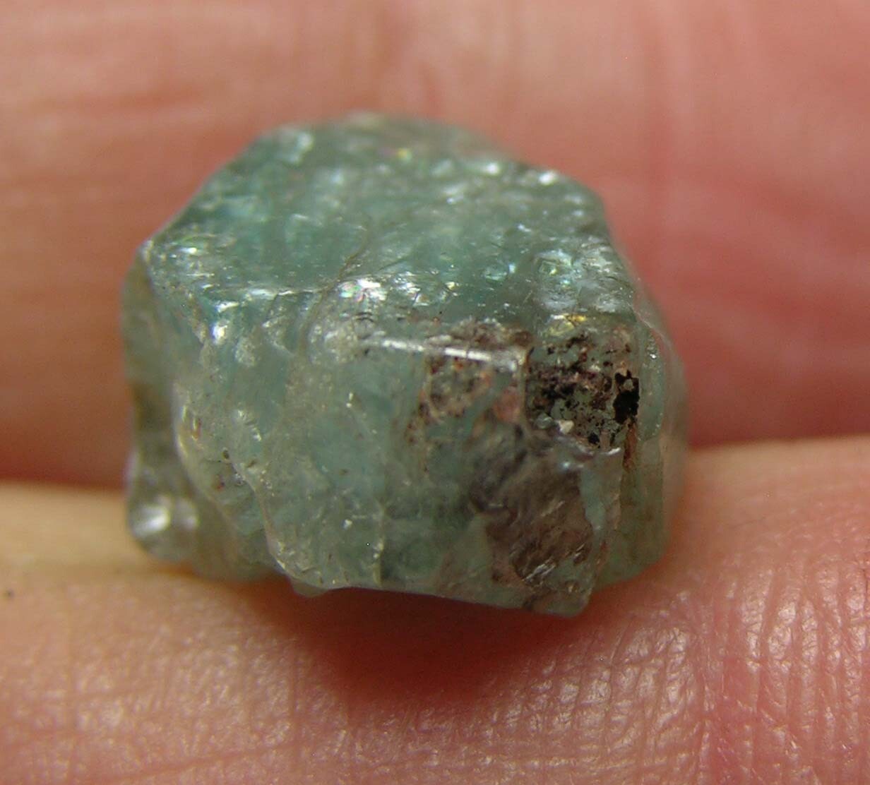 #23 Cambodia 16.50ct Natural Rough Uncut Blue Zircon Crystal Specimen 3.30g 17mm