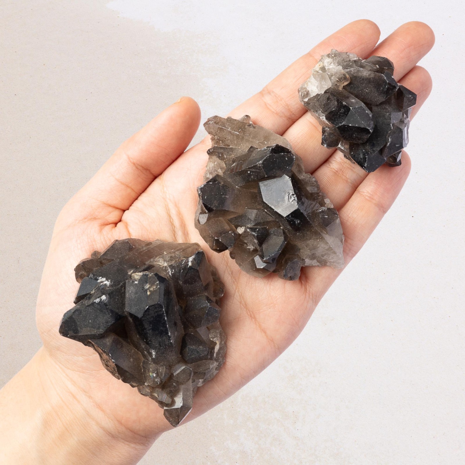 Smoky Quartz Cluster Natural Crystal Point Rough Quartz Specimen Gift Decor