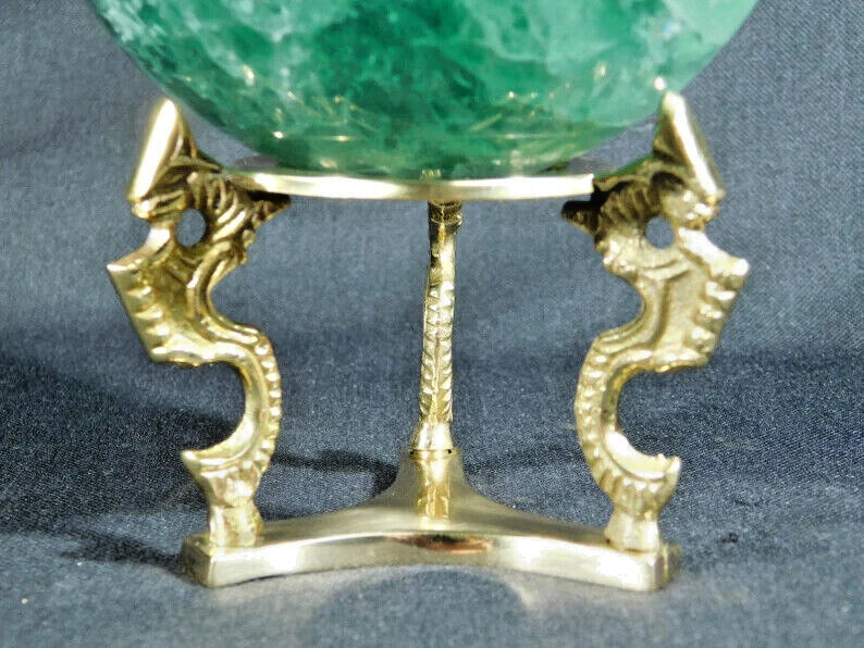 Sphere Display Stand Medium Size Dragon Design Brass / Gold color