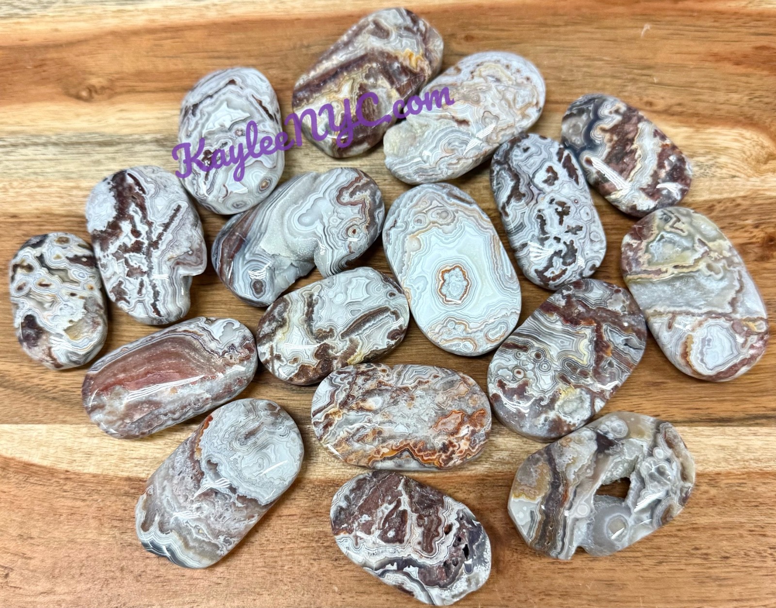 Wholesale Lot 2 Lbs Natural Mexican Lace Agate Palm Stone Crystal Healing