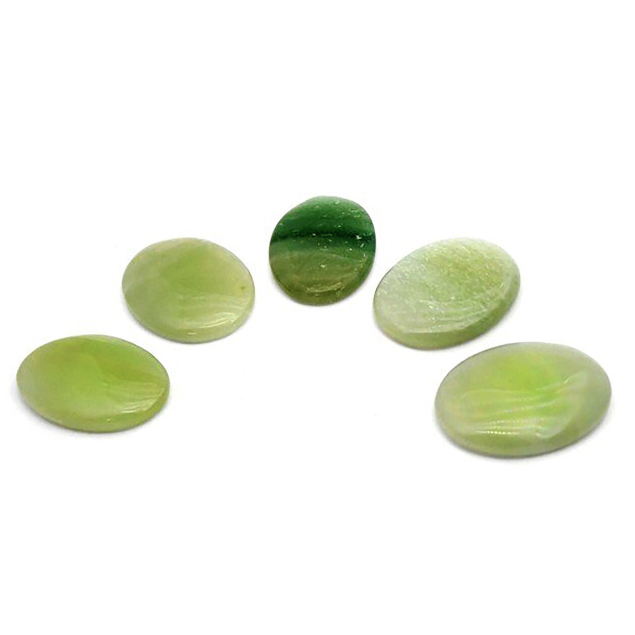 Natural Jade Palm Stone Green Rock Crystal Healing Reiki Polished Worry Stone