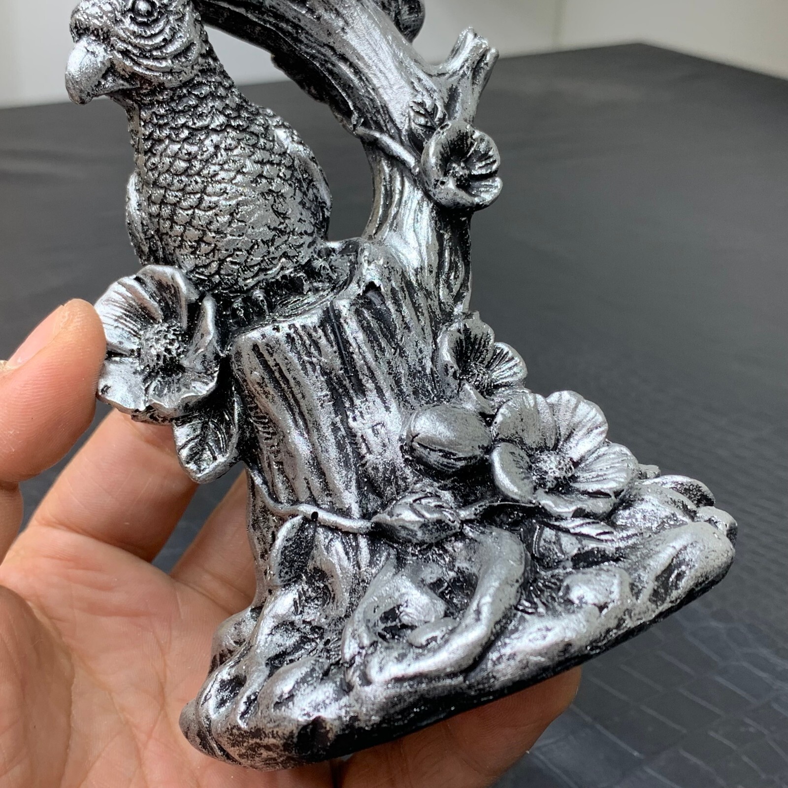 Bird Sphere Resin Holder Stand Base Crystal Ball showing stand C114