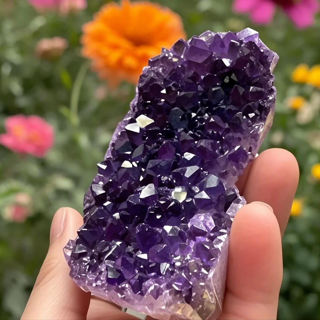 Natural Raw Amethyst Geode Crystal Cluster Healing Reiki Meditation Decoration