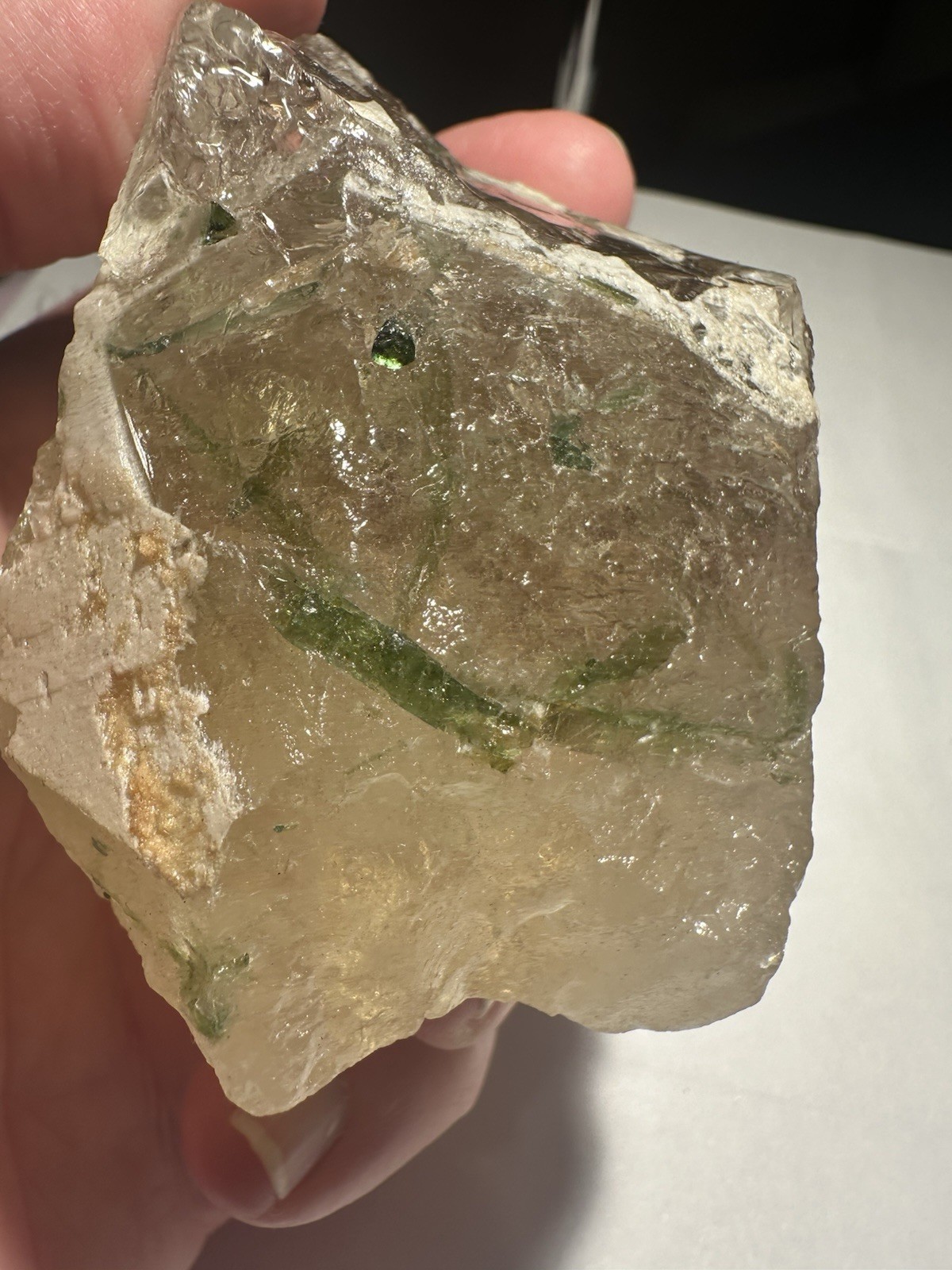 9oz 264 Grams Natural Green Tourmaline Crystals in Smoky Quartz Matrix