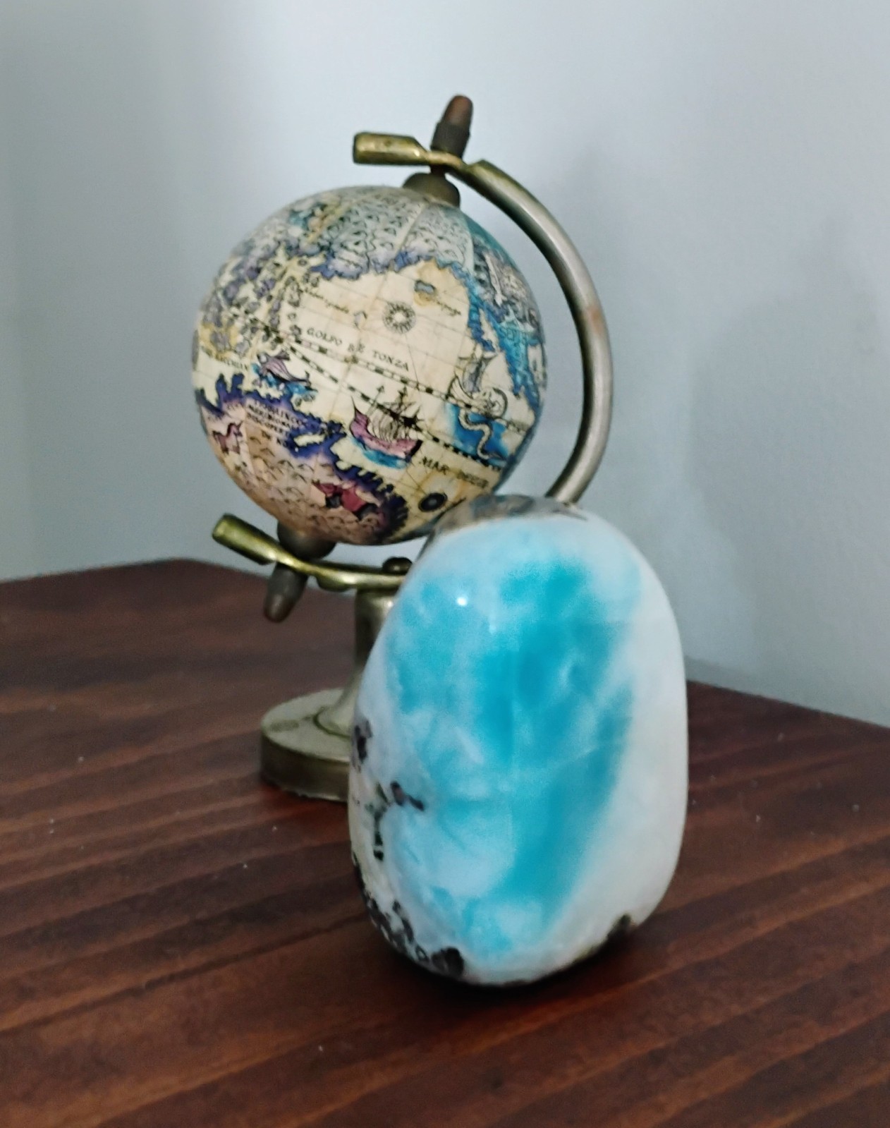 DEEP BLUE DOMINICAN REPUBLIC LARIMAR FULLY POLISHED 53mm x 39mm x 33mm