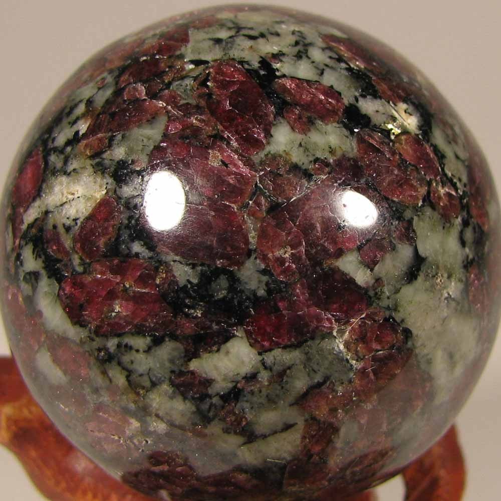 40mm EUDIALYTE Sphere Ball w/ Stand – Kola Peninsula, Russia