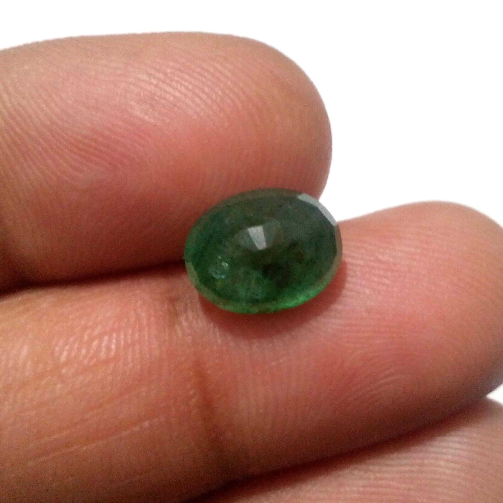 Gorgeous Pretty 4.10 Crt Green Zambian Emerald Faceted Oval Shape Loose Gemstone