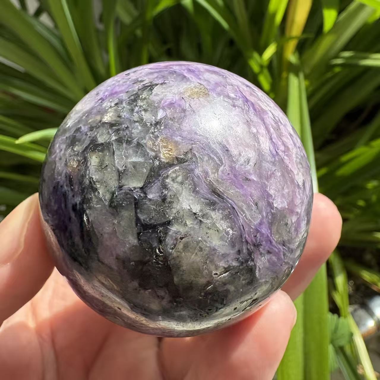 Natural Charoite Sphere 200 Gram 2″ Crystal Ball Healing Gemstone