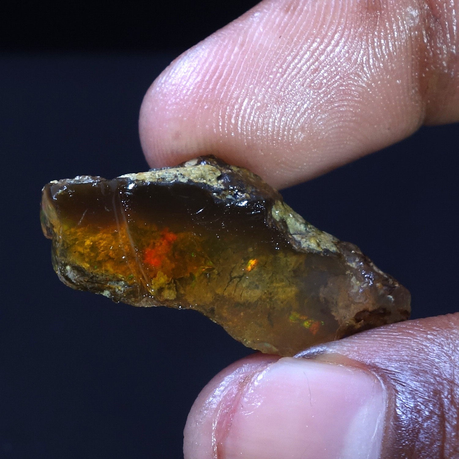 16.00 Cts 100% Natural Welo Fire Ethiopian Oil Opal Rough Cab Gems Ring Nacklace