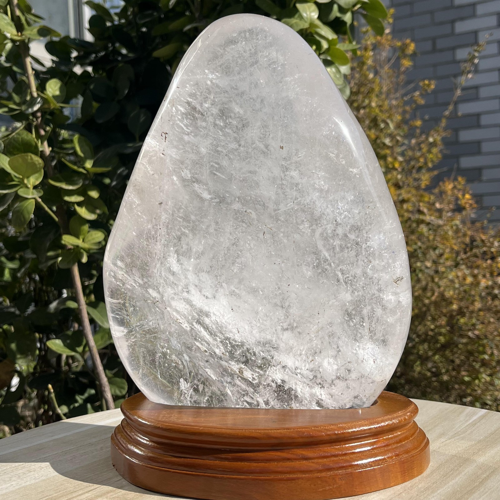 5600g Large Natural Clear Quartz Freeform Cystal Mineral Specimen +Stand
