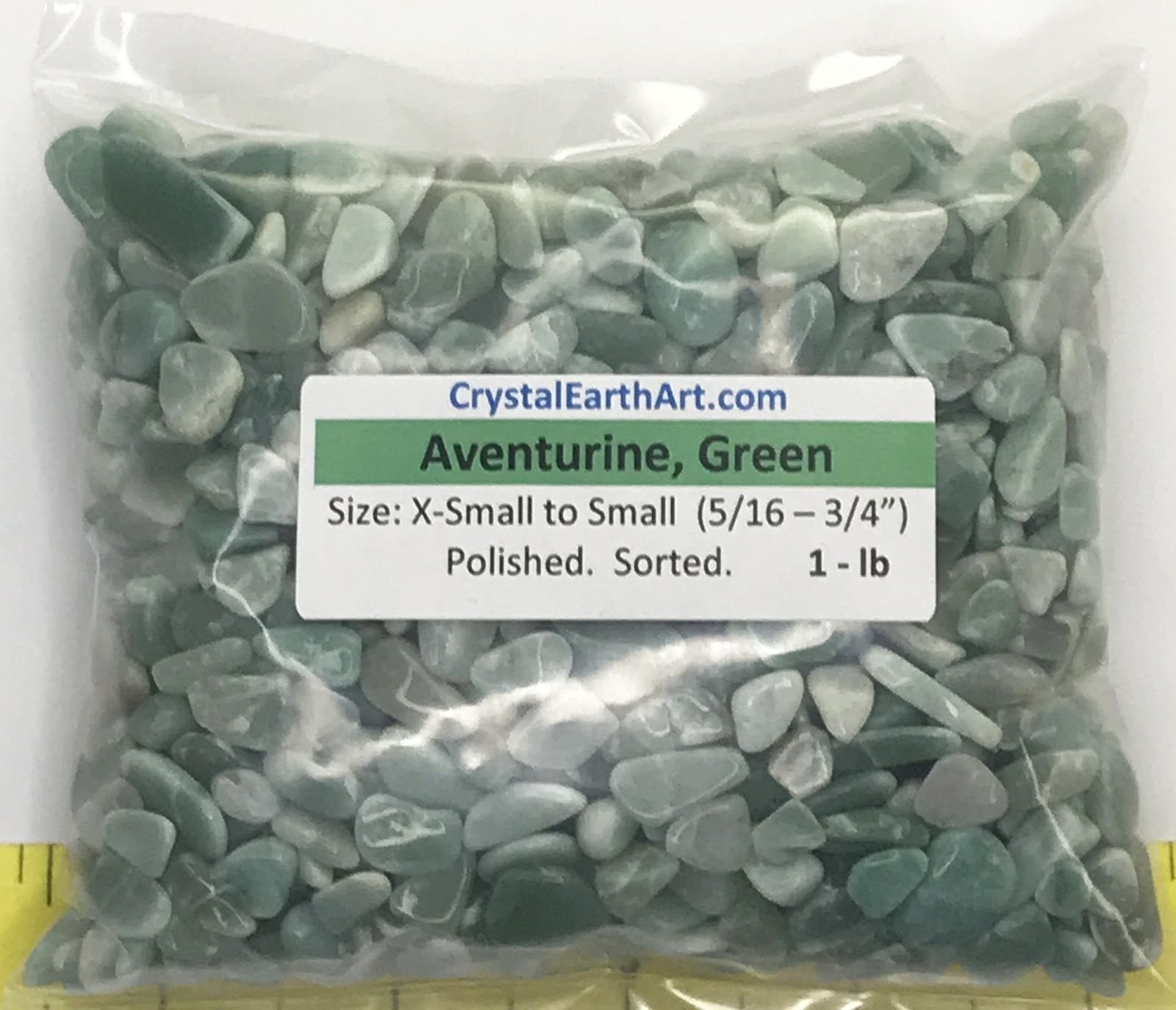 AVENTURINE GREEN X-Small to Small (5/16 to 3/4″) polished 1 lb Value Pack