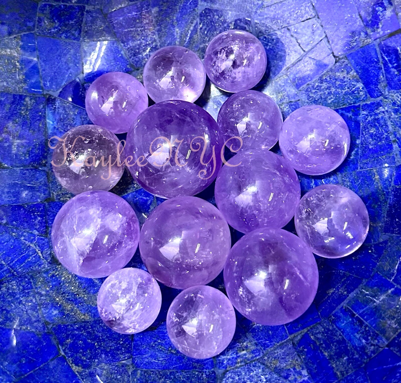 Wholesale Lot 1 Lb Natural Amethyst Spheres Crystal Healing Energy